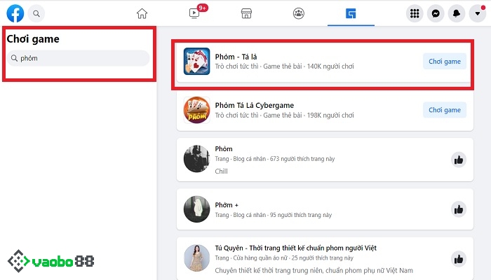 Cách chơi phỏm trên Facebook mời bạn bè cùng quẩy