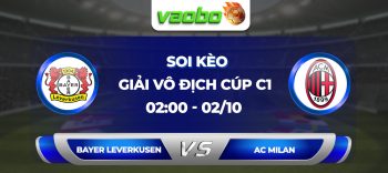 Soi kèo Bayer Leverkusen đấu với AC Milan: Câu lạc bộ AC Milan gặp nhà vô địch của nước Đức. Chiến thắng thứ 2 dành cho câu lạc bộ Bayer Leverkusen.