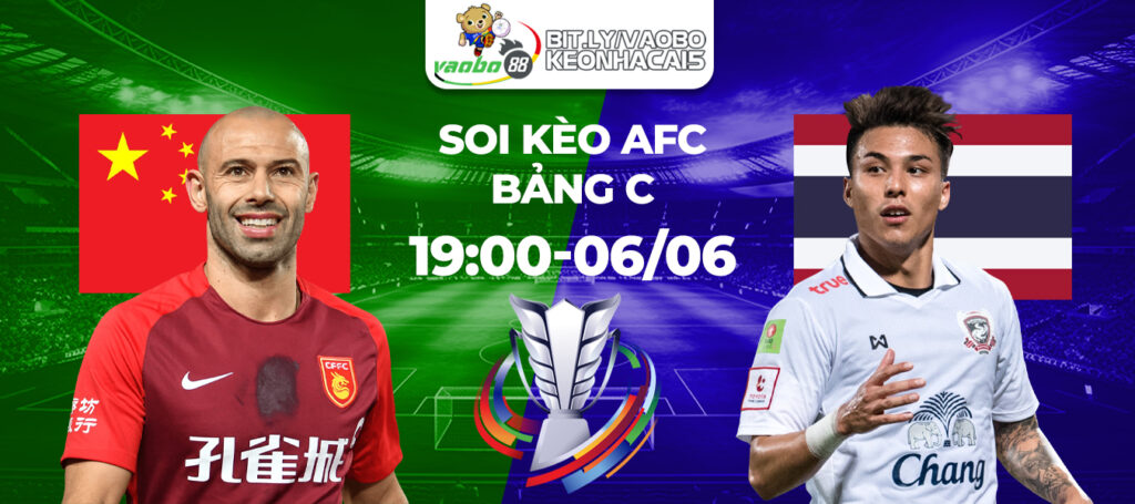 Soi kèo châu Á trận đấu Trung Quốc vs Thái Lan tối ngày 06/06/2024